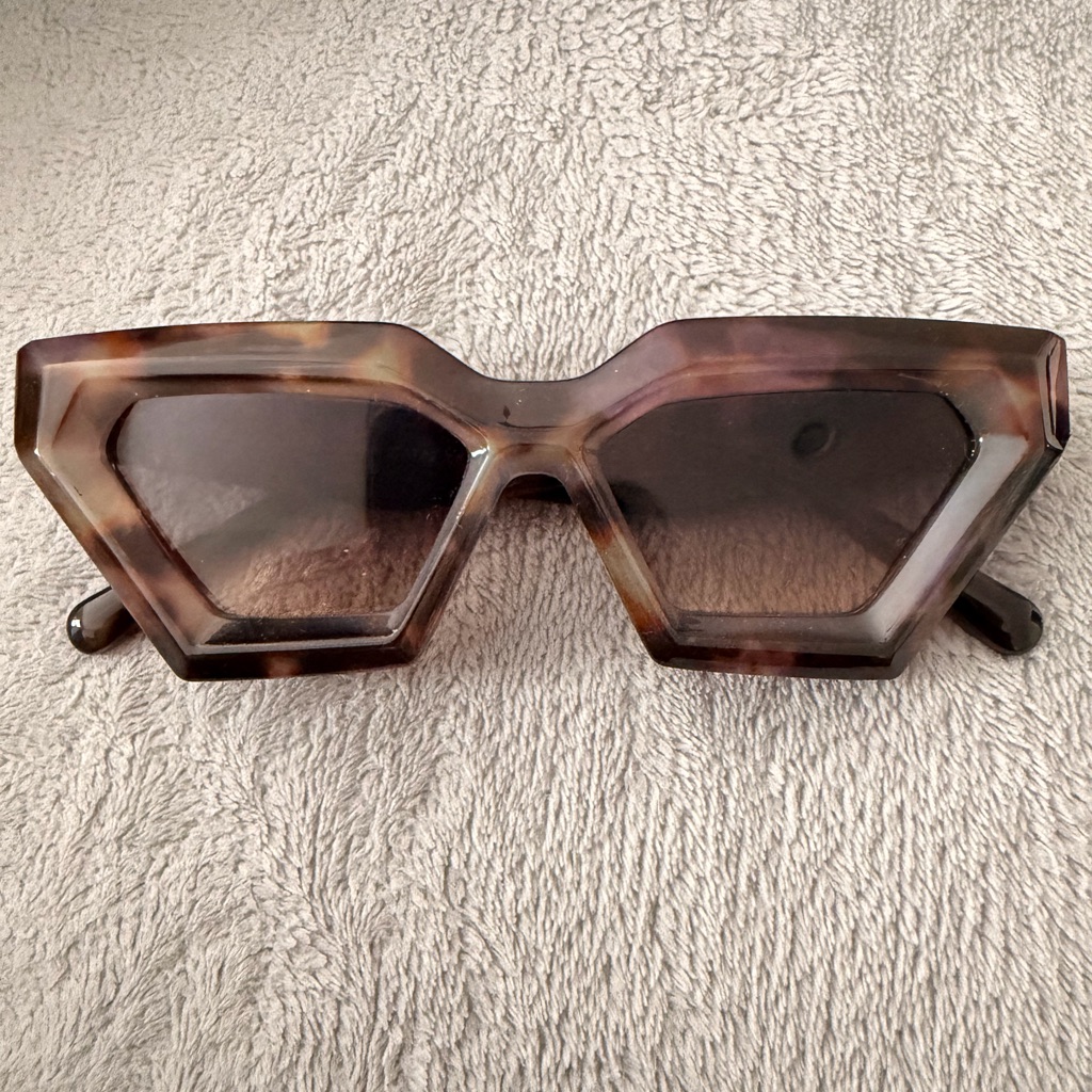 Geometric Brown Sunglasses